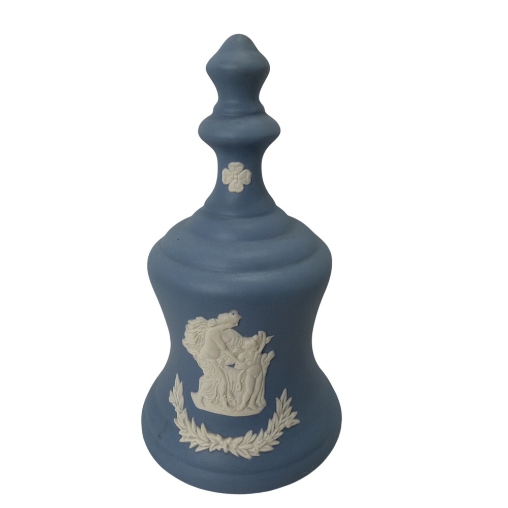 Vintage Wedgwood Blue Jasperware Table Bell Rare !!!